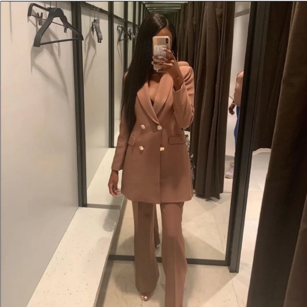 Zara double breasted long blazer size S - Picture 5 of 16